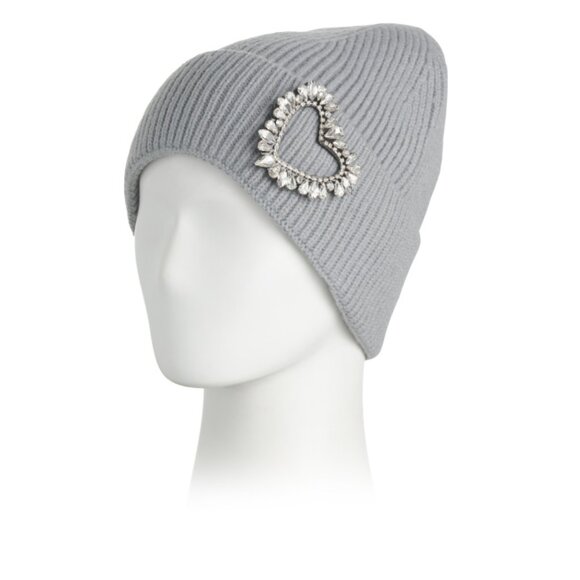 LULLA COLLECTION Grey Embellished Beanie - Picture 1 of 2